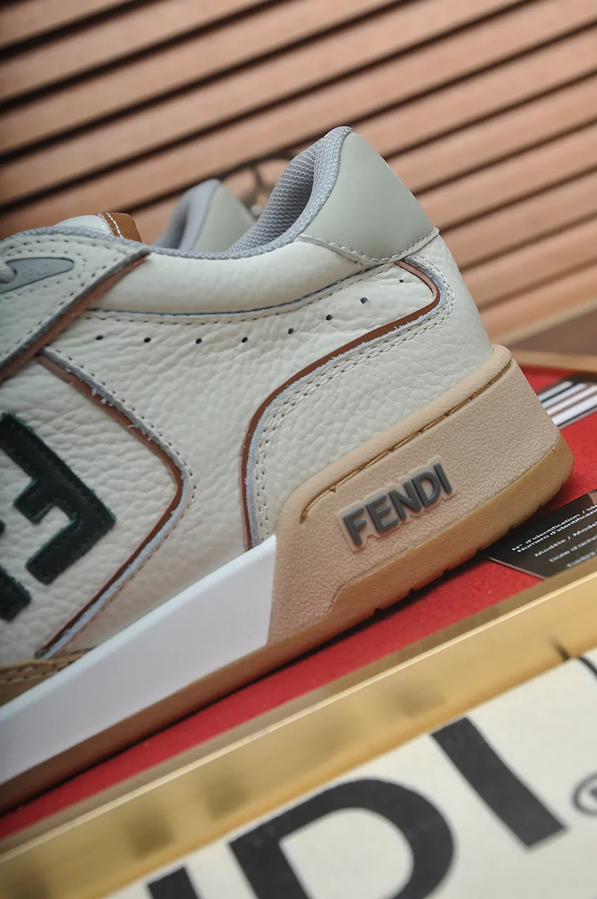 Men's shoes 💰600💶 [Fendi] The latest couple model 🔥 Many 💑 stars have the same style. FD match is a one-to-one replica of the original version. The first fendi match created by designer Kim Jones and Trainer basketball sneakers by Donkey. Material: Original silk leather. Lining: breathable mesh. Packaging: Original 1:1 matching high-end packaging. Size: Female 35-40 Male 38-44 (45 46. Custom-made (no return or exchange)